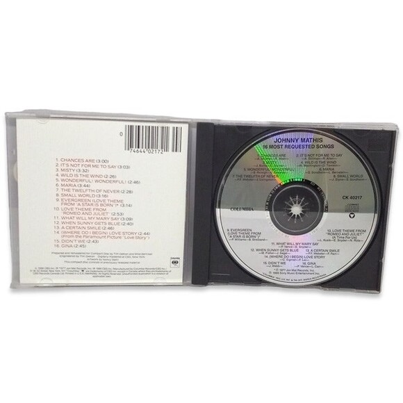 Johnny Mathis 16 Most Requested Songs CD(1986)- Remastered - Compilation - Picture 3 of 4